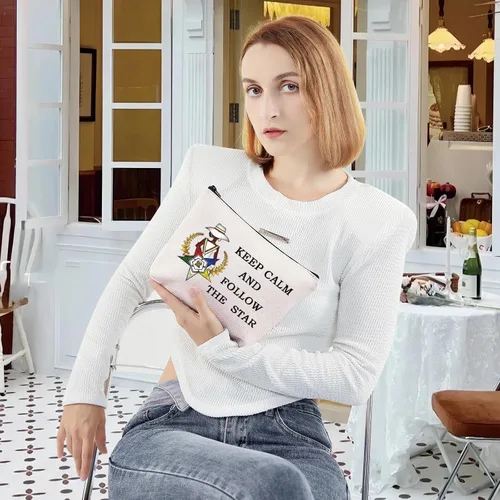 Miniatura 6 de LEVLO Bolsa de cosméticos de hermandad de hermandad de mujeres regalo para hermana Keep Calm And Follow The Star Sisterhood Merch, Sigue a la Sigue
