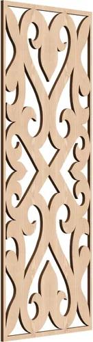 Miniatura 161 de Keene Paneles de pared decorativos de madera con calado, 9 3/8 pulgadas de ancho x 24 3/8 pulgadas de alto x 1/4 de alto, roble rojo rojo (Red Oak)