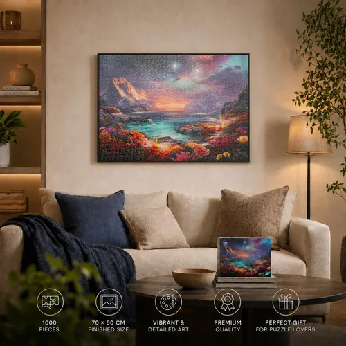 Miniatura 3 de Rompecabezas para adultos de 1000 piezas imposibles, difíciles, desafiantes para adolescentes, montaña, mar, océano, flores, galaxia, paisaje