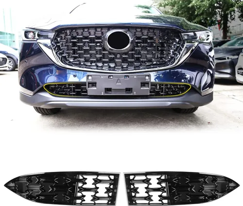 Miniatura 3 de HIGH FLYING Para Mazda CX-5 CX5 2022 2023 2024 Accesorios exteriores Cubierta decorativa de rejilla central delantera inferior del coche ABS negro