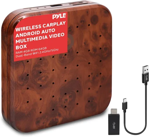 Miniatura 9 de Pyle Caja inalámbrica Carplay iA, 4GB RAM 64GB ROM, 2.4GHz, 5GHz Dual Band WiFi BT Octa Core 64Bits D, 4K Full HD, H.265, USB3.0 Android Box