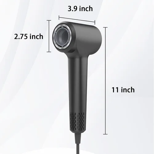 Miniatura 7 de BQSS Secador de pelo, 110000 rpm, secador de pelo iónico positivo negativo para mujeres, secador de pelo portátil de viaje con boquilla