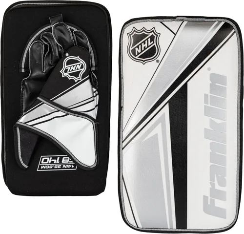 Miniatura 7 de Franklin Sports NHL Kids - Juego de almohadillas de portero de hockey callejero para niños, equipo de entrenamiento de hockey para niños, incluye