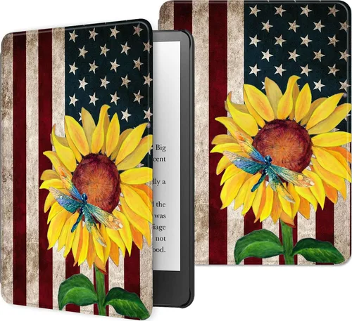 Miniatura 59 de Funda para Kindle básico de 6 pulgadas (11.ª generación), múltiples ángulos, piel sintética, delgada, con función de encendido y apagado automático