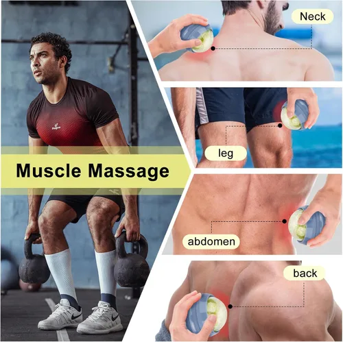 Miniatura 4 de ideayard Bola de jade de piedra de masaje para masaje de cuerpo completo, masajeador de bola de lacrosse, herramienta de masaje de espalda, bola