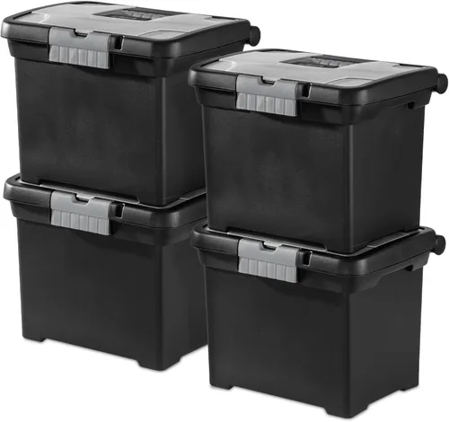 Miniatura 10 de Sterilite Organizador portátil con cerradura y asa y tapa transparente (paquete de 12)