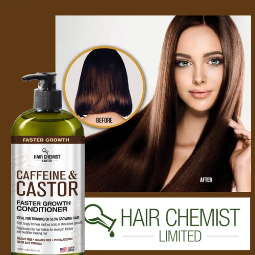 Miniatura 5 de Hair Chemist Acondicionador de crecimiento más rápido con cafeína y ricino, 33.8 onzas, acondicionador para el cabello para un crecimiento más