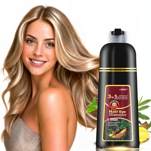 Miniatura 16 de leorx - Paquete de 2 champús de tinte para el cabello negro, 3 en 1, tinte de champú para cobertura de canas, coloración herbaria instantánea
