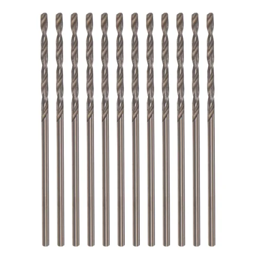Miniatura 9 de HARFINGTON 12 brocas de cobalto, 0.069 pulgadas, M35 de alta velocidad, broca métrica de acero de alta velocidad, brocas de vástago recto para metal