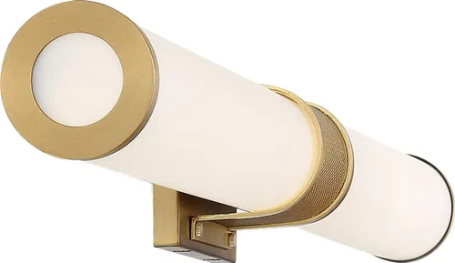 Miniatura 2 de Nuvo 62/1603 Caper LED Vanity, latón cepillado con lente esmerilada, dorado