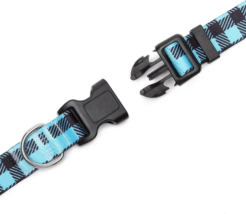 Miniatura 10 de Mercano Collar ajustable para perro, patrones de diseño especial, nailon suave, cómodo y resistente, collar para mascotas para perros pequeños