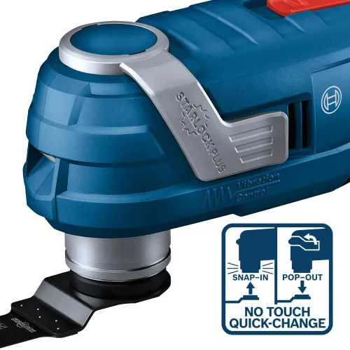 Miniatura 7 de BOSCH GOP18V-34B12 Kit multiherramienta oscilante StarlockPlus® de 18V sin escobillas con (1) batería de alimentación estándar de 2 Ah