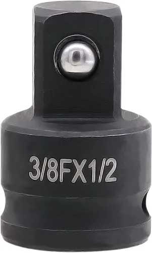 Miniatura 7 de Adaptador de enchufe de impacto y reductor de 1/4 de pulgada F a 3/8 pulgadas M, convertidor de acero cromado y molibdeno para construcción