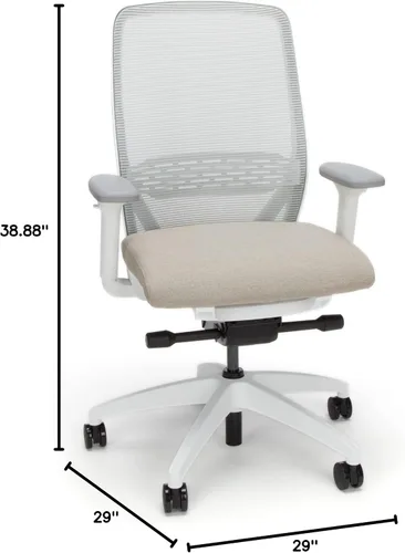 Miniatura 7 de HON Nucleus Taburete de tareas, silla de oficina ergonómica, sillas de escritorio de oficina en casa, inclinación sincronizada con deslizador