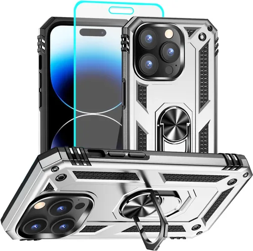 Miniatura 19 de Funda para iPhone 13, iPhone 13, [grado militar de 16 pies probada en caídas], anillo protector a prueba de golpes para iPhone 13, azul