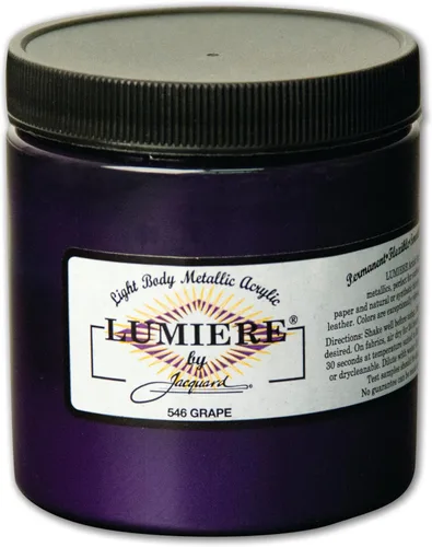 Miniatura 60 de Jacquard Lumiere Pintura para Tela de 2.25oz Turquesa Nacarado - Pintura Metálica para Tela, Cuero, Lienzo, Papel y Madera - Pintura Acrílica