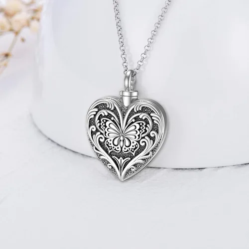 Miniatura 3 de SOULMEET Joyería de cremación para cenizas, collar de urna de plata de ley para cenizas, mujeres y hombres, joyería de recuerdos para mantener a