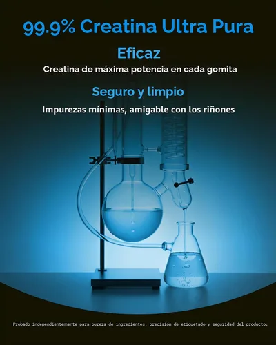 Miniatura 5 de Gomitas de creatina para mujeres y hombres – 5000 mg de creatina pura monohidrato masticables – Gomitas sin azúcar para el crecimiento muscular