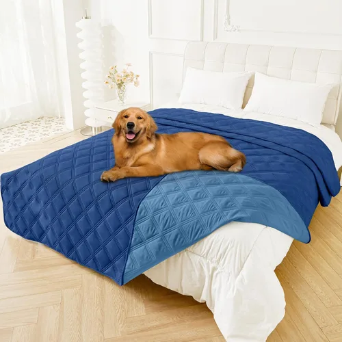 Miniatura 39 de Smiry Funda Impermeable para Cama de Perro, Manta Suave Reversible para Mascotas, Lavable a Prueba de Fugas para Gatos y Perros, Funda para Sofá