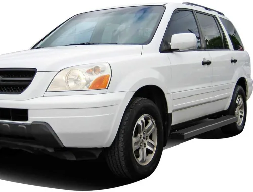 Miniatura 7 de HD Ridez Estribo de acero inoxidable de 5 pulgadas, color negro, compatible con Honda Pilot 2003-2008 y Acura MDX 02-06 (barras laterales laterales)