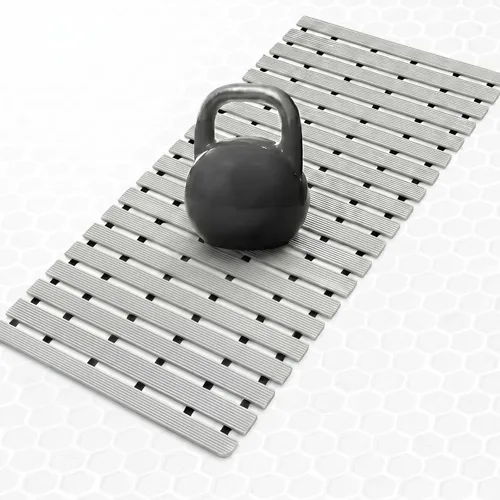 Miniatura 10 de AceOrbit Tapete con peso antideslizante para bañera, tapete de baño texturizado de elastómero termoplástico (TPE) para superficies texturizadas