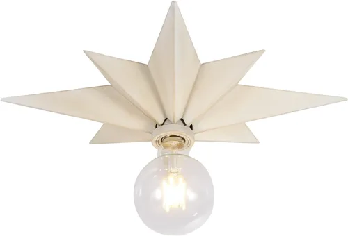 Miniatura 13 de Lámpara de techo de montaje al ras de 16 pulgadas con interruptor de cadena de tirar para encendido/apagado, luminarias de techo de estrella blanca