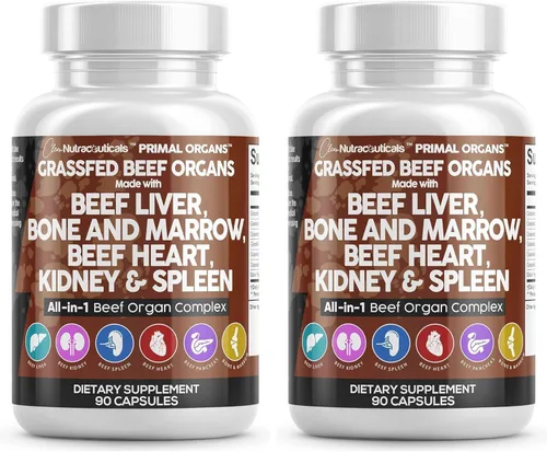 Miniatura 9 de Cápsulas de hígado de res alimentada con pasto de Clean Nutraceuticals - Suplemento de calidad premium empaquetado con corazón de res, bazo