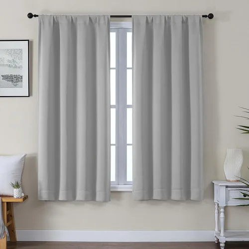 Miniatura 85 de Gwine Cortinas opacas para dormitorio, 54 pulgadas de largo, paneles de cortina de ventana con aislamiento térmico y reducción de ruido, cortinas