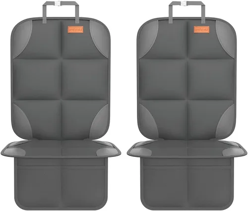 Miniatura 12 de SMART ELF Protector de asiento de automóvil [1 unidad] Protector de automóvil grande para asientos infantiles con acolchado más grueso y bolsillos