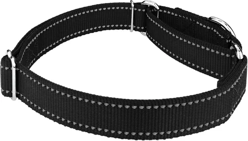 Miniatura 5 de Country Brook Petz - Vibrante selección de 8 colores - Collar de perro Martingala de nailon reflectante (pequeño, 3/4 pulgadas, negro)