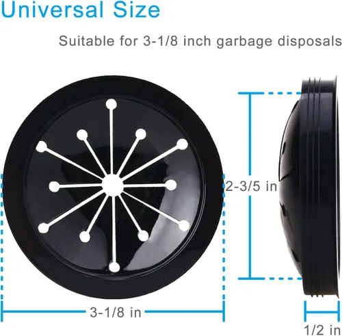 Miniatura 2 de 3 paquetes de deflectores de fregadero de eliminación de basura, accesorios para desechos de alimentos de 3-1/8 pulgadas, adecuado para modelos