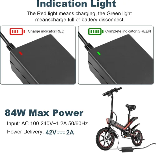 Miniatura 5 de Cargador de 42V 2A con 7 conexiones de enchufes, para maquinilla de afeitar/Jetson/Voyage, gotrax, cargador ninebot para batería de iones de litio