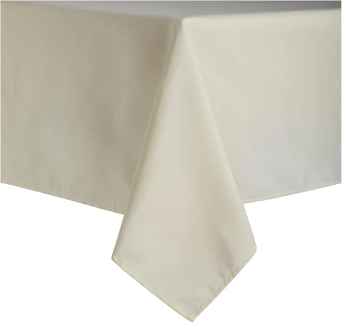 Miniatura 11 de Mantel redondo marfil Poliéster lavable Resistente a las arrugas 120 pulgadas Mantel de mesa de alta calidad para vacaciones, bodas, fiestas
