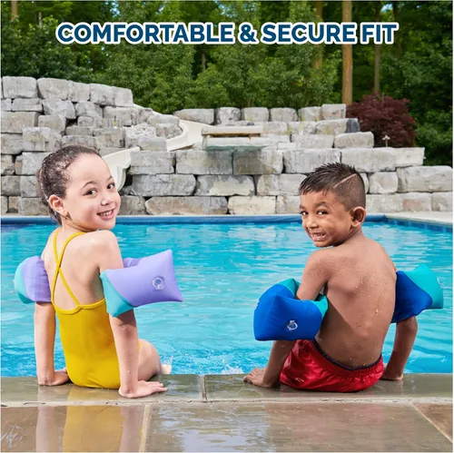 Miniatura 5 de SwimWays Soft Swimmies Flotadores para Niños Pequeños, Flotadores de Piscina Inflables para Aprender a Nadar y Flotadores de Brazo, Accesorios