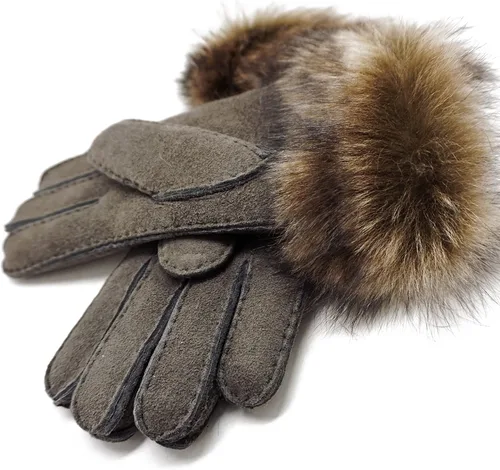 Miniatura 7 de YISEVEN Guantes de piel de oveja merino para mujer