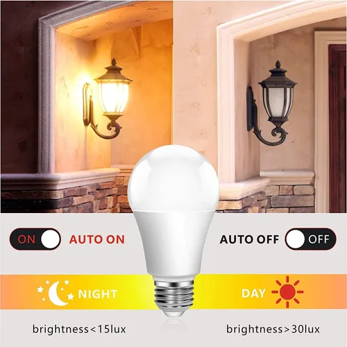 Miniatura 4 de Torkase Bombillas de luz para exteriores del atardecer al amanecer, no requiere temporizador, 12 W (equivalente a 100 W), blanco cálido de 3000 K