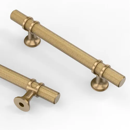Miniatura 15 de Asidrama - Paquete de 10 manijas para gabinete de cocina de 3 pulgadas (76mm) de color negro mate y bronce champán, tiradores para gabinete