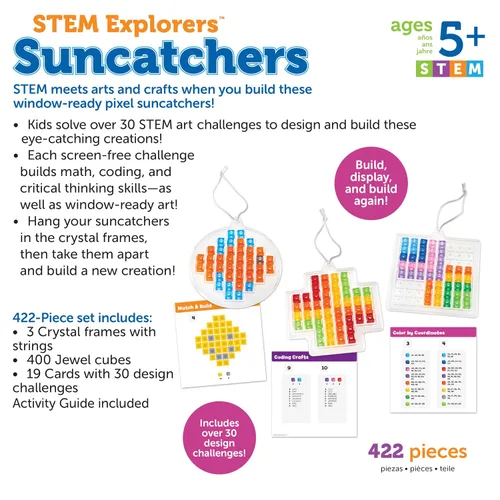 Miniatura 6 de Learning Resources STEM Explorers Suncatchers - 433 piezas, a partir de 5 años, ciencia para niños, juguetes de construcción, proyectos STEM