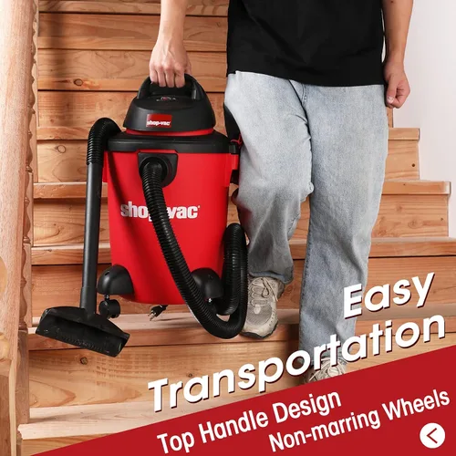 Miniatura 3 de Shop-Vac Aspiradora en seco y húmedo de 6 galones 3.0 de potencia máxima, 3 en 1, con filtros, accesorios, ideal para el hogar, trabajo, garaje