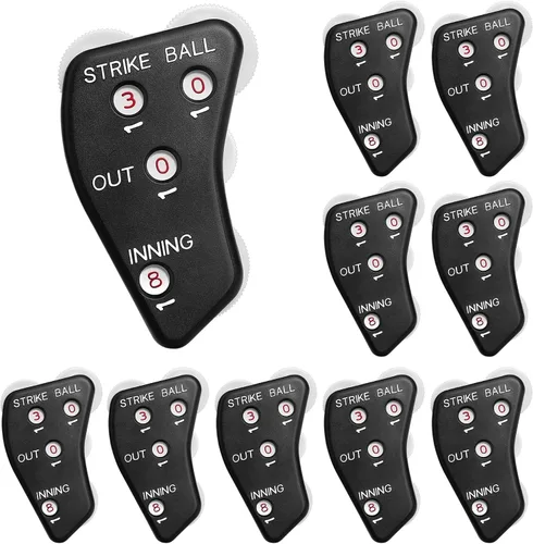Miniatura 8 de Watayo Clicker de árbitro de béisbol de rueda, engranaje indicador de árbitro, práctico clicker de contador de béisbol para salidas de grabación