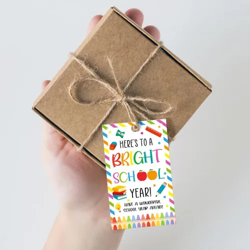 Miniatura 5 de Etiquetas divertidas para bolsas de regalo de regreso a clases, divertidas etiquetas de regalo para el primer día de escuela, etiquetas de regalo