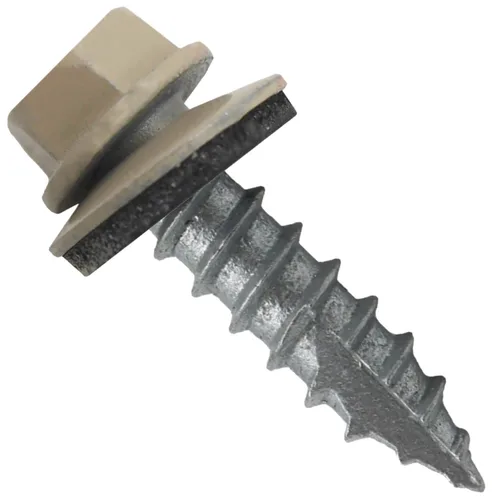 Miniatura 9 de HERR #14 CHARCOAL Tornillo de techo de chapa metálica de cabeza hexagonal: 250 tornillos x 1