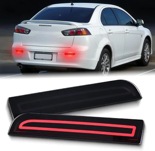 Kit de Ensamblaje de Luces Antiniebla Reflector Trasero del Parachoques para Mitsubishi Lancer 2008-2017/Evolution X 2008-2017/Outlander 2011-2012,