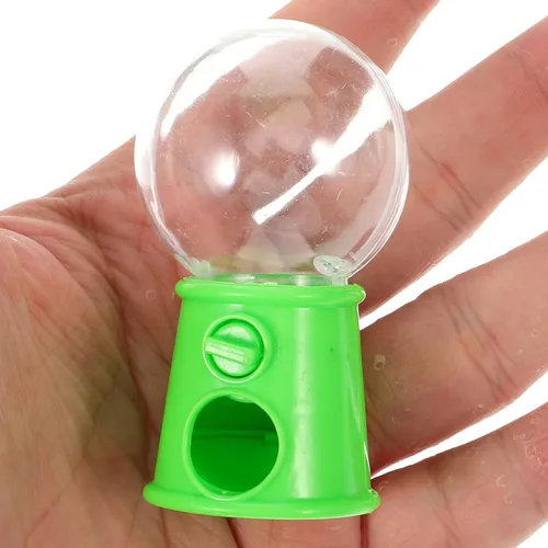 Miniatura 4 de STOBOK Mini máquina de dulces dispensador de juguetes giratorio Gumball Candy Catcher para niños Fiesta Jugar Mejorar la coordinación mano-ojo, Verde