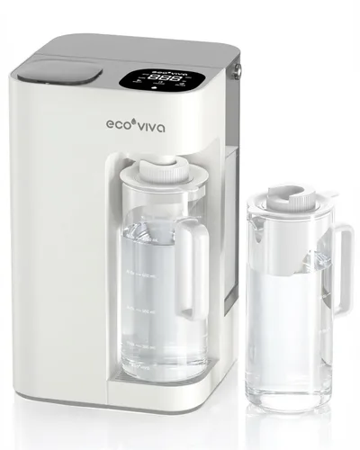 Miniatura 10 de Ecoviva Mate 3 - Filtro de agua de ósmosis inversa para encimera, sin instalación, jarra portátil de llenado automático, 3:1 de puro para drenar