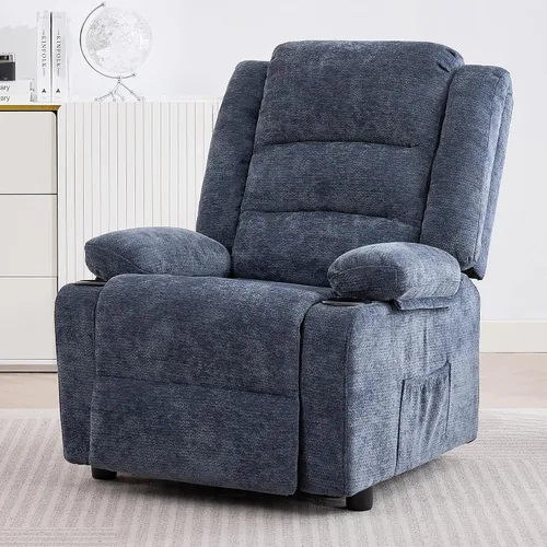 Miniatura 6 de Sillón reclinable eléctrico con portavasos, silla reclinable eléctrica para adultos, silla reclinable con bolsillo lateral para sala de estar