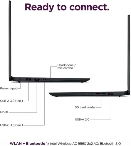 Miniatura 7 de Lenovo IdeaPad 3 Laptop FHD de 14 pulgadas, procesador Intel Core i3, Windows 11, 4 GB DDR4 de RAM, SSD PCIe de 128 GB, lector de tarjetas HDMI