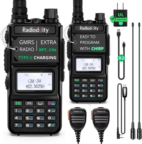 Miniatura 10 de Radioddity GM-30 GMRS Radio portátil de 5 W de largo alcance radio bidireccional para adultos, compatible con repetidor GMRS, con escaneo