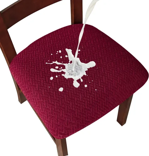 Miniatura 20 de Genina Fundas de asiento impermeables para sillas de comedor, fundas de asiento de silla de comedor, fundas de asiento de cocina, fundas de asiento