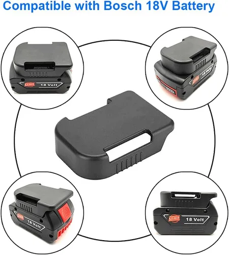 Miniatura 4 de Paquete de 5 estantes de almacenamiento de pared para baterías, soporte de batería compatible con Makita 18 V/para Bosch 18 V Li-ion